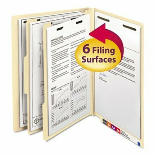 Smead Smead, MANILA END TAB CLASSIFICATION FOLDERS, 2 DIVIDERS, LETTER SIZE, MANILA, 10PK 26835